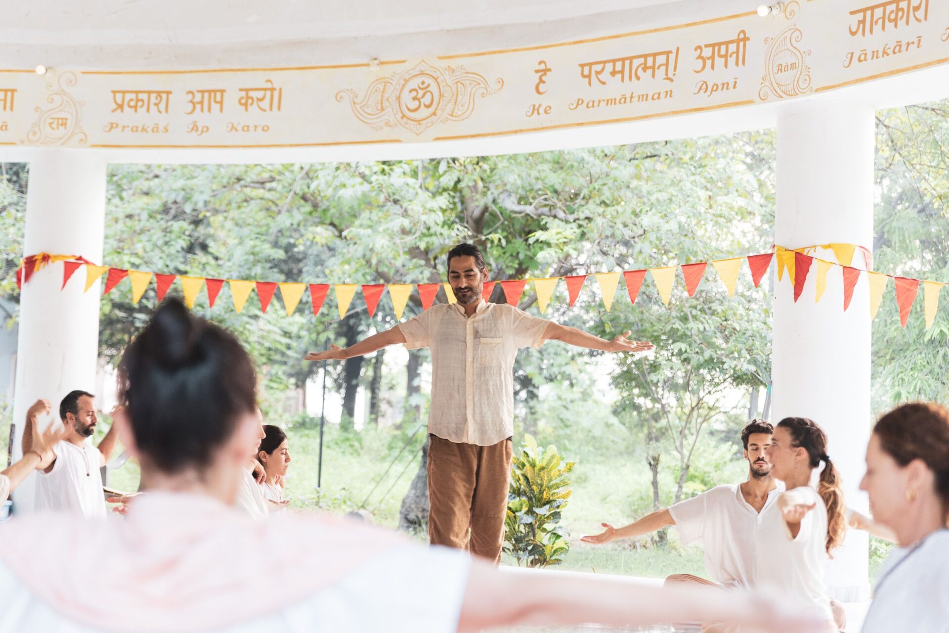 Vini teaching yoga
